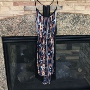 Aztec print juniors dress